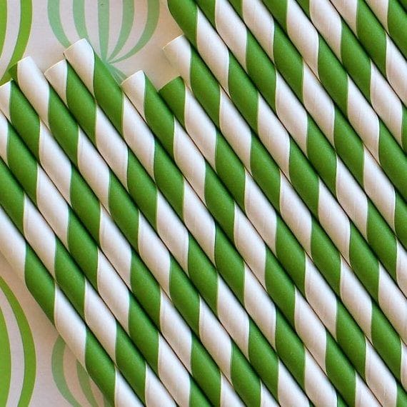 paper straw green