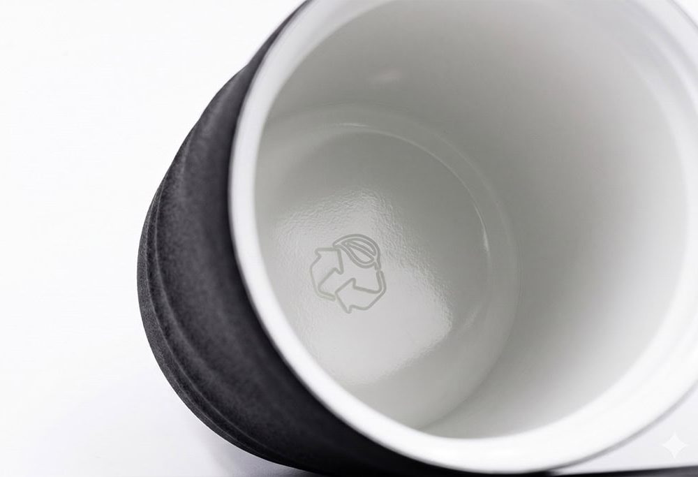 Çevre Dostu İçi Seramik Dışı Çelik Termos Bardak 400 mL - CABRIA ECO CERAMICA 23 CALIX CERAMICA ECO29 1