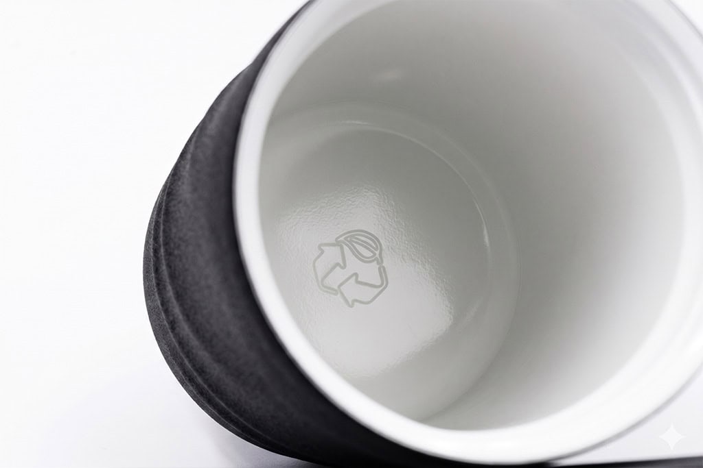 Çevre Dostu İçi Seramik Dışı Çelik Termos Bardak 400 mL - CABRIA ECO CERAMICA 10 CALIX CERAMICA ECO29 1