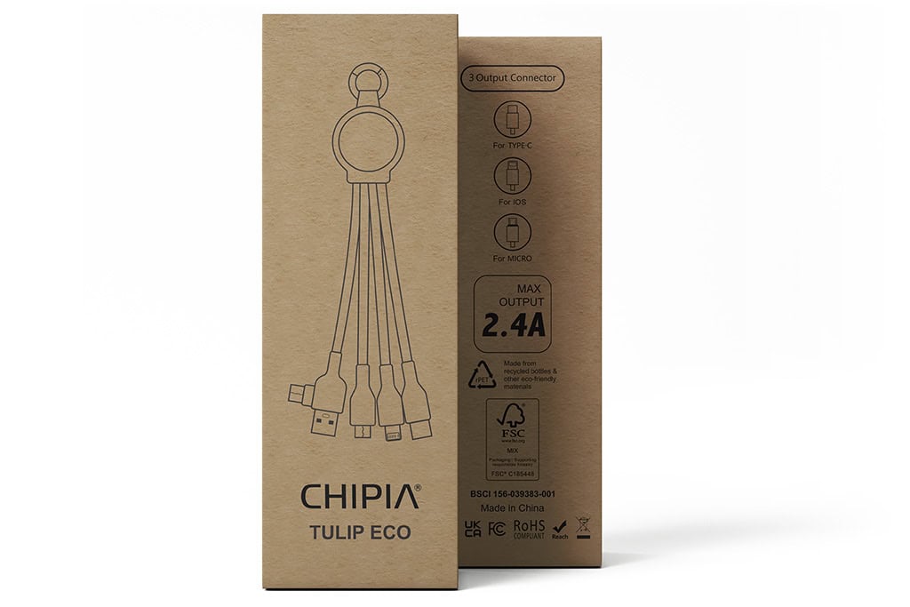 Çevre Dostu Bambu Çoklu Şarj Kablosu 6 TULIP ECO BOX 109